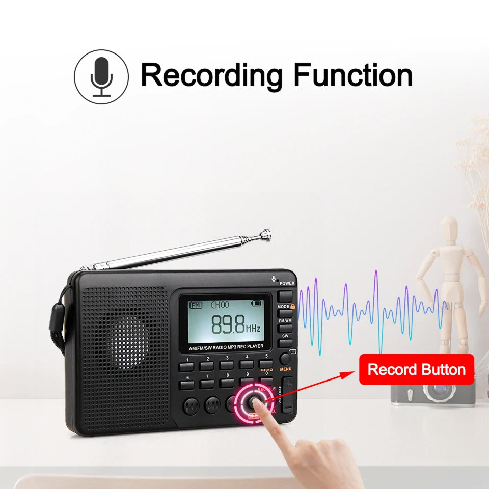 Portable AM FM Radio with Compact Design