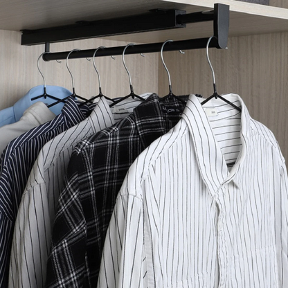 Wardrobe Clothes Organizer with Sliding Rack