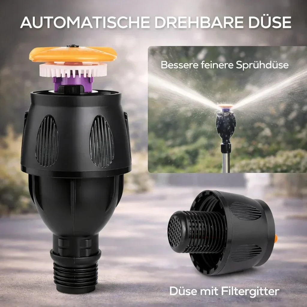 360-Degree Garden Sprinkler on Tripod Stand