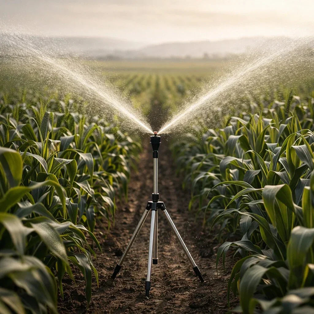 360-Degree Garden Sprinkler on Tripod Stand