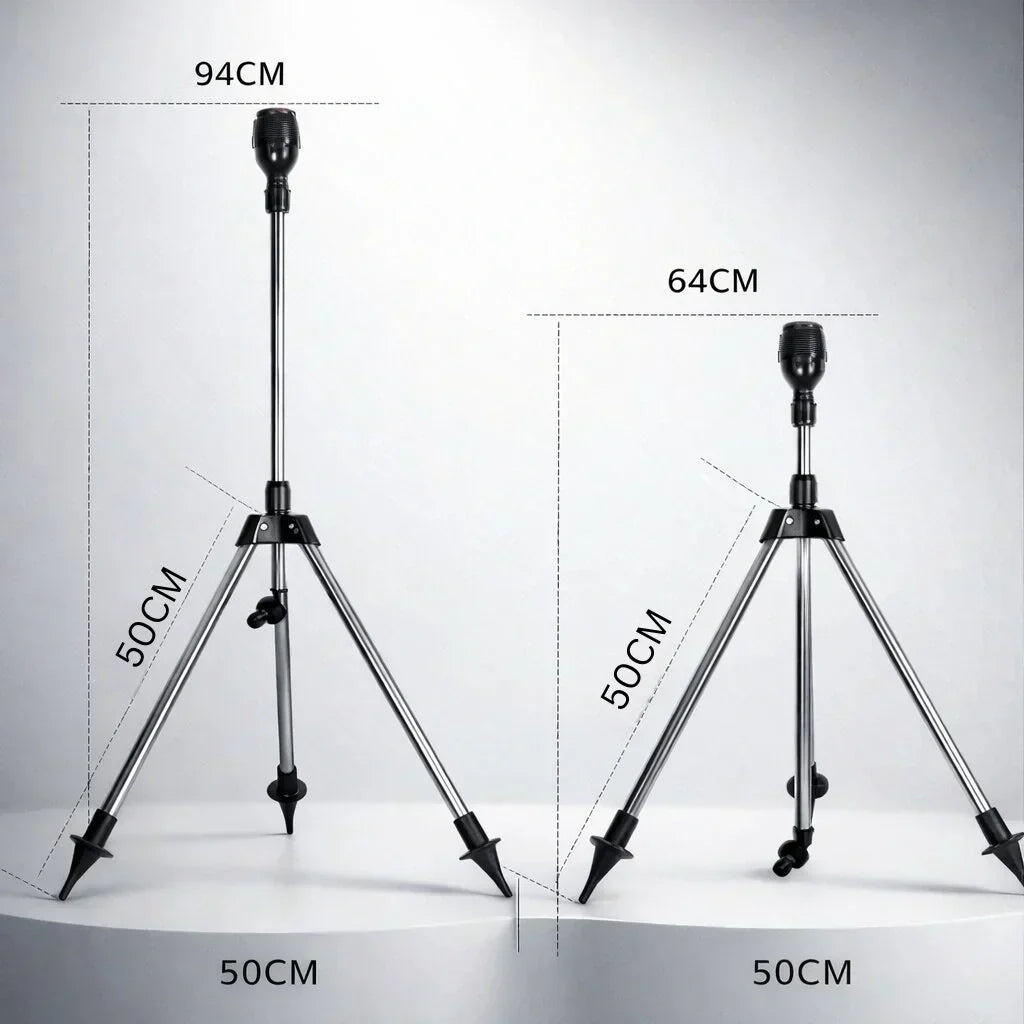 360-Degree Garden Sprinkler on Tripod Stand