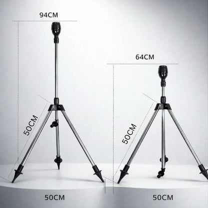 360-Degree Garden Sprinkler on Tripod Stand