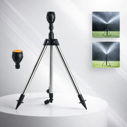 360-Degree Garden Sprinkler on Tripod Stand