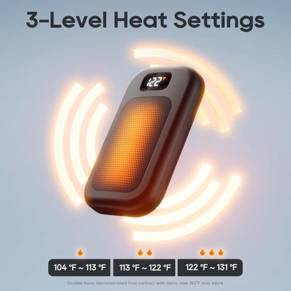 Portable Rechargeable Hand Warmers with LED Indicator and 3 Heat Settings