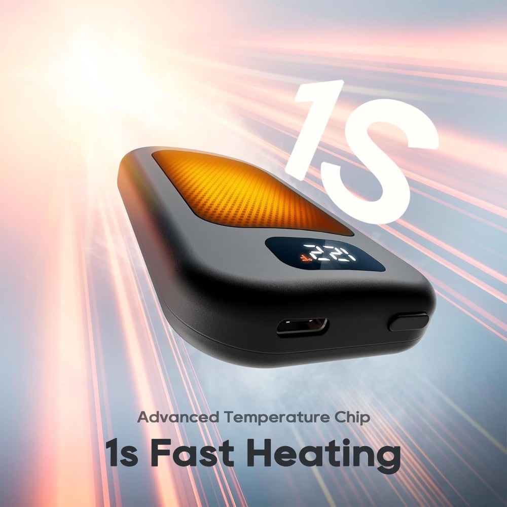 Portable Rechargeable Hand Warmers with LED Indicator and 3 Heat Settings