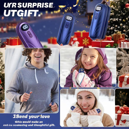 Portable Rechargeable Hand Warmers with LED Display – Pack of 2