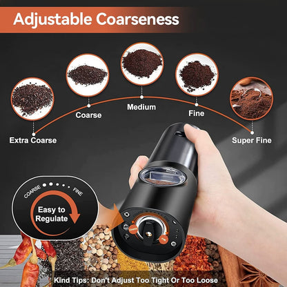 Rechargeable Electric Salt and Pepper Grinder Set