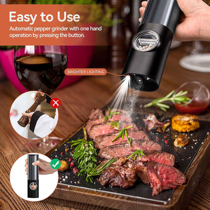 Rechargeable Electric Salt and Pepper Grinder Set