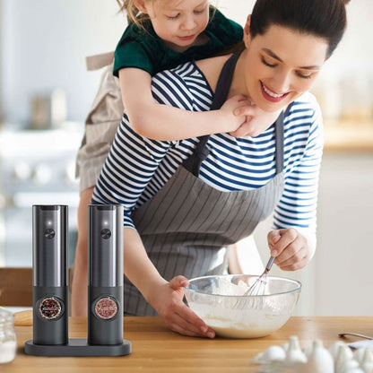 Rechargeable Electric Salt and Pepper Grinder Set