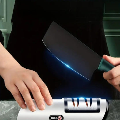 Compact Electric Knife Sharpener for Steel & Ceramic Blades – Dual Stage
