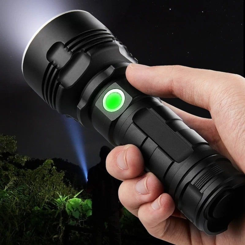 High-Powered Tactical Rechargeable Torch with Durable Design