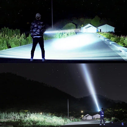 High-Powered Tactical Rechargeable Torch with Durable Design