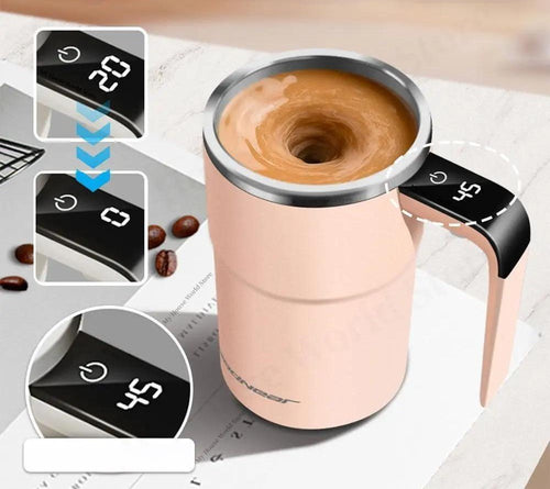 Self-Stirring Mug with LED Temperature Display