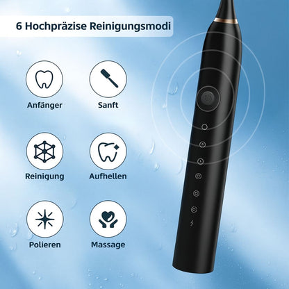 Smart Sonic Toothbrush with Timer and Contoured Bristles