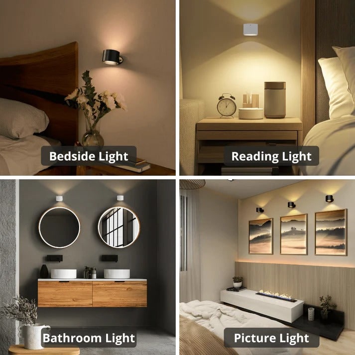 Versatile Rechargeable Wall Light with Remote & Magnetic Hook