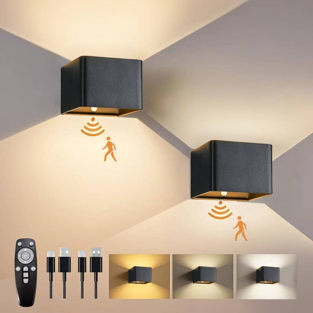 Wireless Motion-Activated LED Wall Light with Remote Control