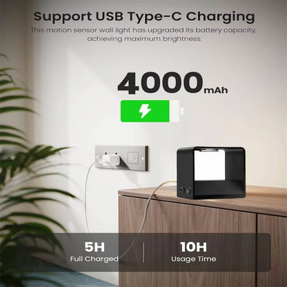 Wireless Motion-Activated LED Wall Light with Remote Control