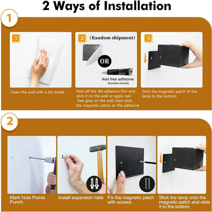 Wireless Motion-Activated LED Wall Light with Remote Control