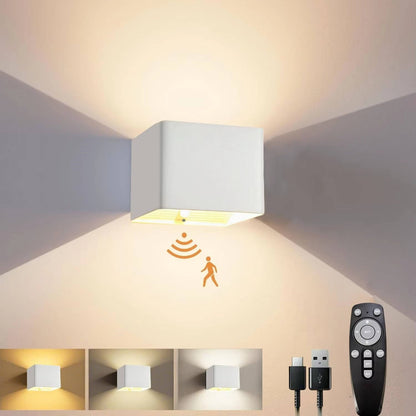 Wireless Motion-Activated LED Wall Light with Remote Control