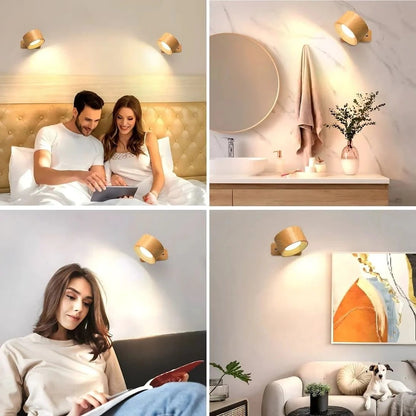 Versatile Wireless Sconce with 360° Rotating LED Light