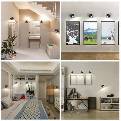 Versatile Wireless Sconce with 360° Rotating LED Light