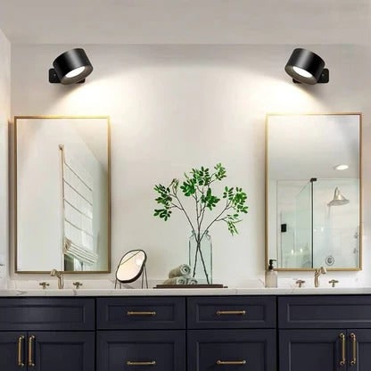 Versatile Wireless Sconce with 360° Rotating LED Light