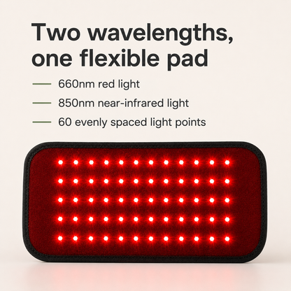 Near-Infrared Wrap with 60 Lights – 660nm & 850nm Red Light Therapy Belt