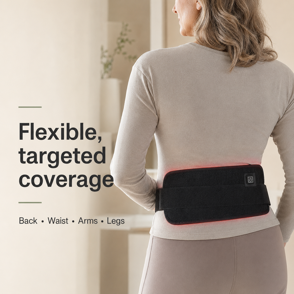 Near-Infrared Wrap with 60 Lights – 660nm & 850nm Red Light Therapy Belt