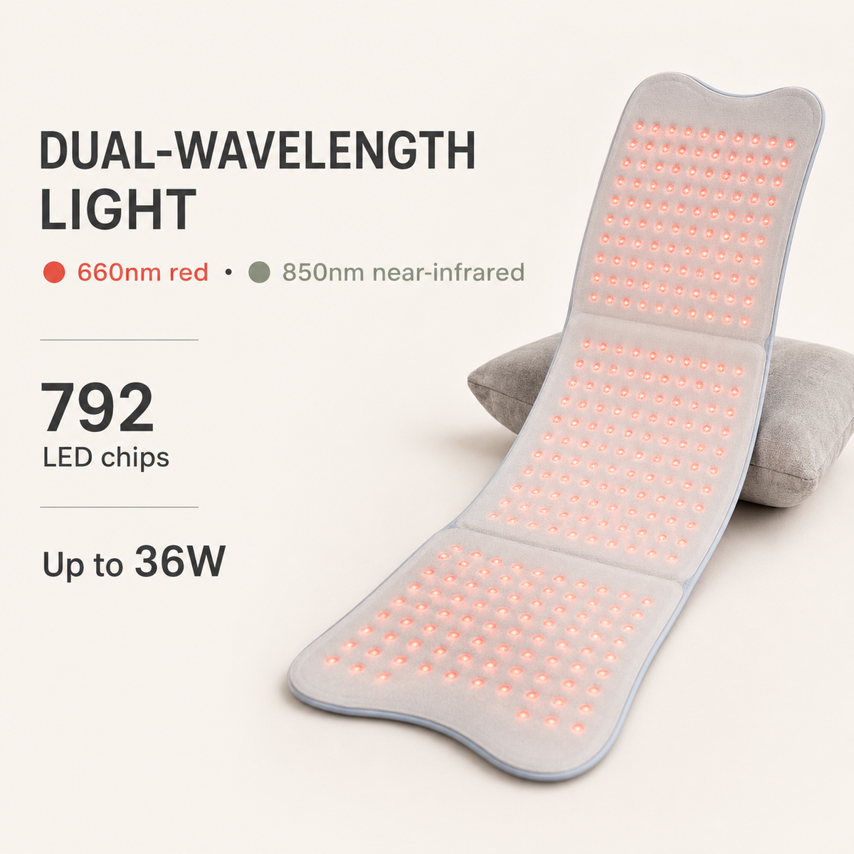 Infrared Light Therapy Pad for Full Body with 792 LEDs - 660nm & 850nm