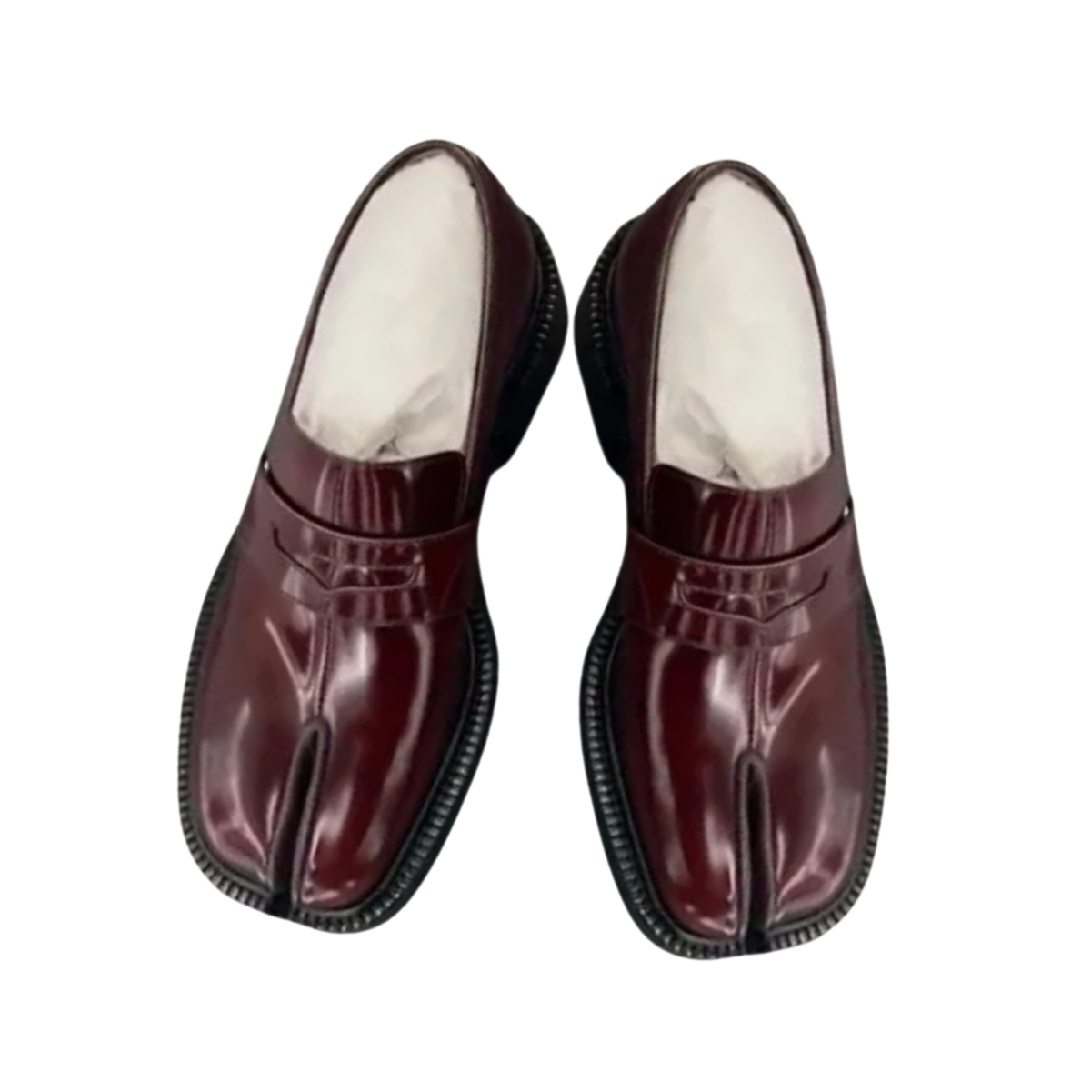 Chunky Platform Flats - Women's Lace-Up Tabi Split-Toe Loafers