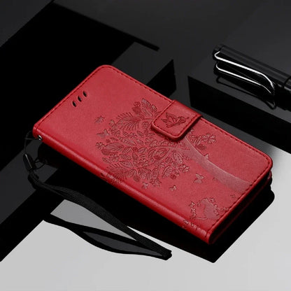 Leather Flip Case with Wallet Design for Samsung Galaxy