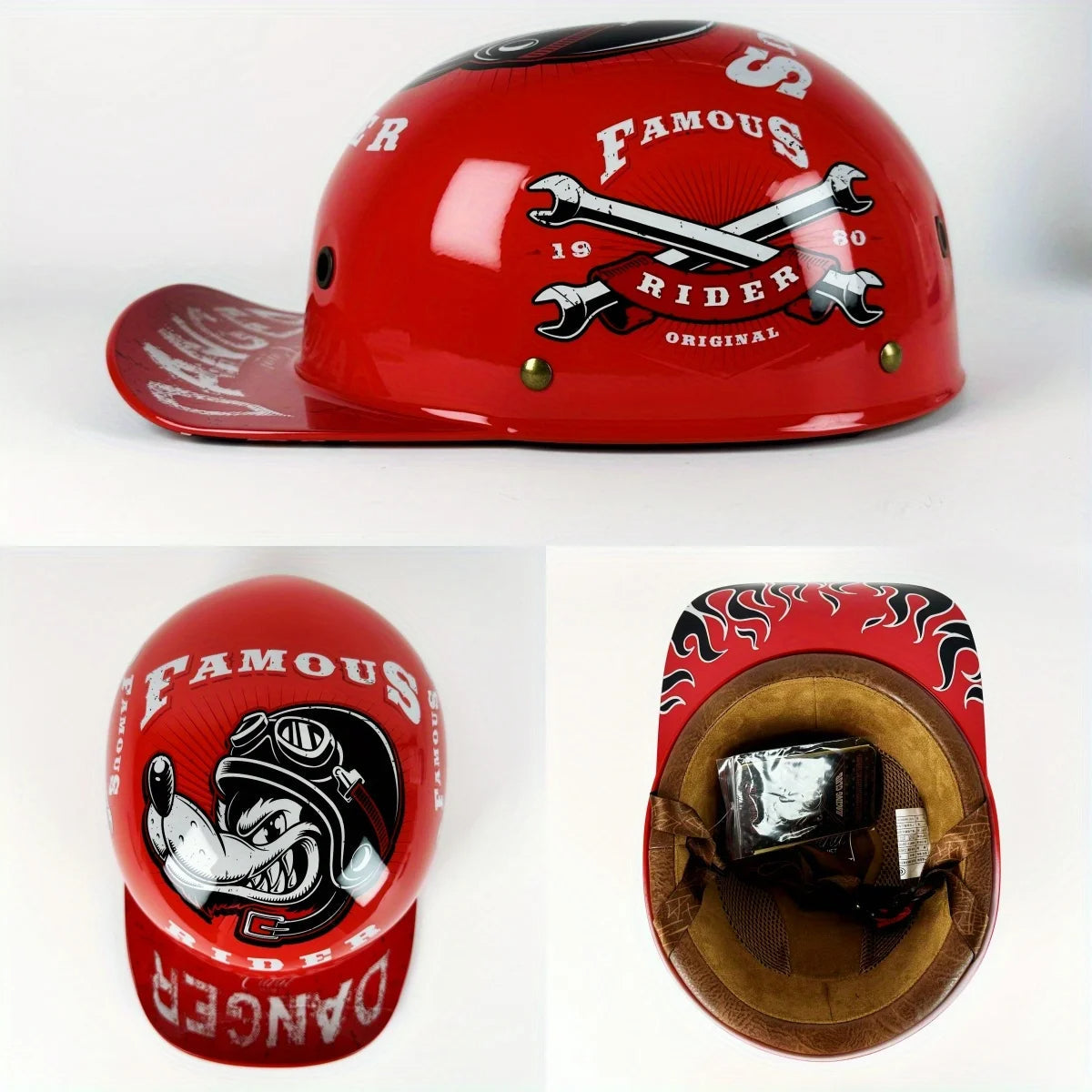 Universal Half Helmet for Vintage Style Motorcycle and E-Bike Riding