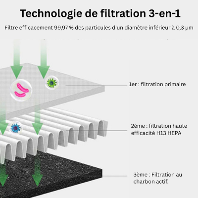 3-in-1 Air Cooler - Purifies and Ionizes Air
