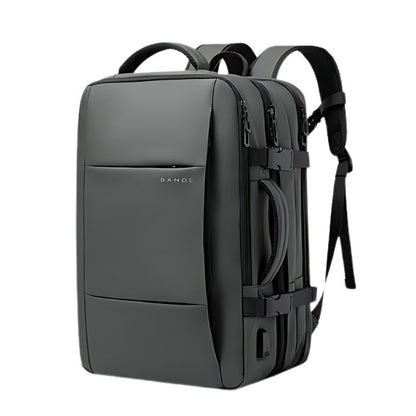 Water-Resistant Expandable Backpack for Travel with USB Port and Laptop Compartment