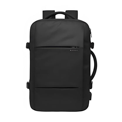 Water-Resistant Expandable Backpack for Travel with USB Port and Laptop Compartment