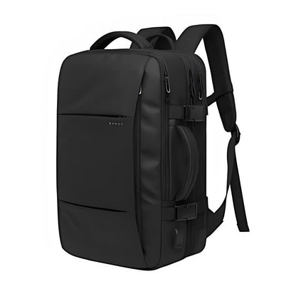 Water-Resistant Expandable Backpack for Travel with USB Port and Laptop Compartment