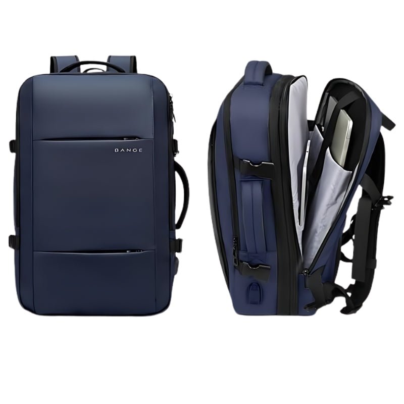 Water-Resistant Expandable Backpack for Travel with USB Port and Laptop Compartment
