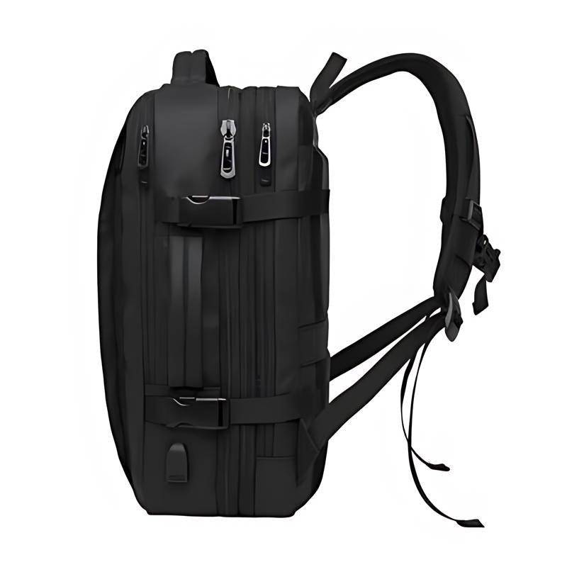 Water-Resistant Expandable Backpack for Travel with USB Port and Laptop Compartment