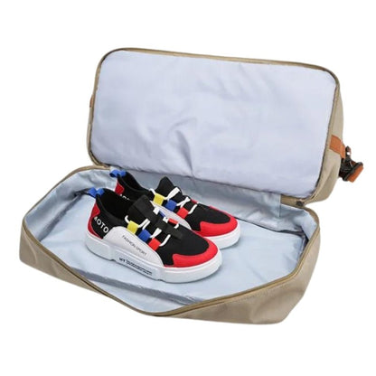 Water-Resistant Oxford Fabric Travel Bag 35L with Shoe Compartment and Shoulder Strap