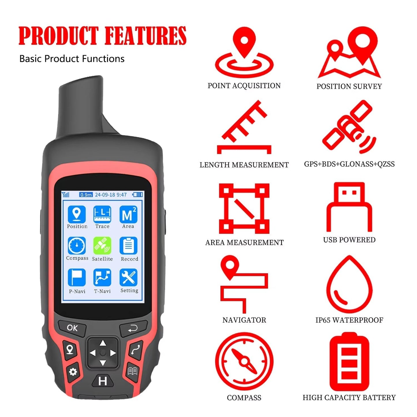 Durable Handheld GPS Device for Outdoor Navigation and Hunting