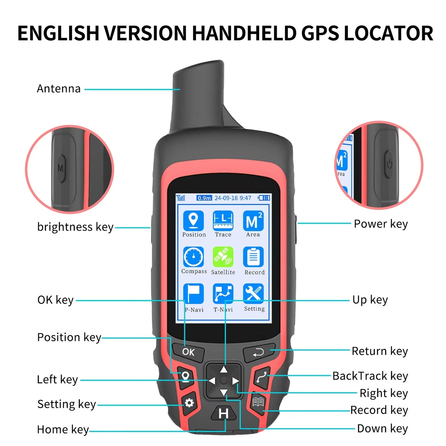 Durable Handheld GPS Device for Outdoor Navigation and Hunting