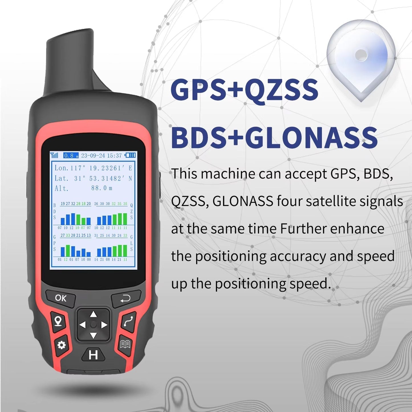 Durable Handheld GPS Device for Outdoor Navigation and Hunting