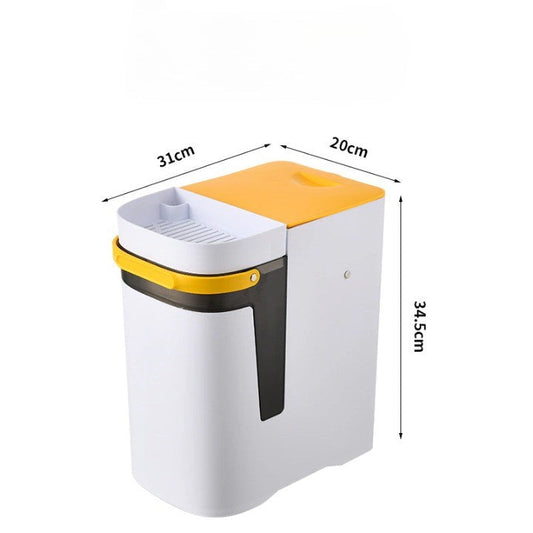 Dual-Compartment Trash Bin for Efficient Waste Management