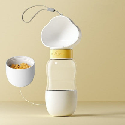 Portable 2-in-1 Water Bottle and Feeder for Pets