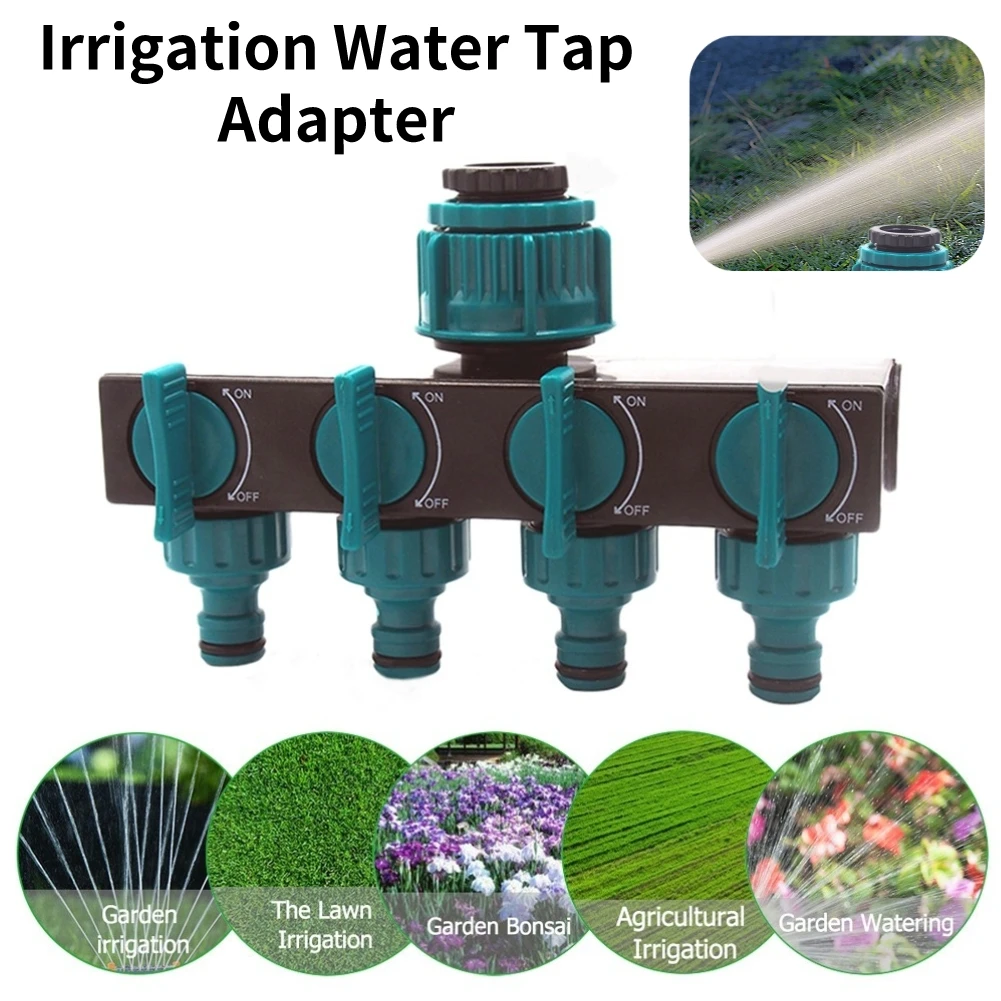 Garden Hose Water Splitter with 4-Way Outlet