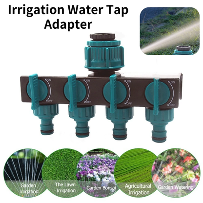 Garden Hose Water Splitter with 4-Way Outlet