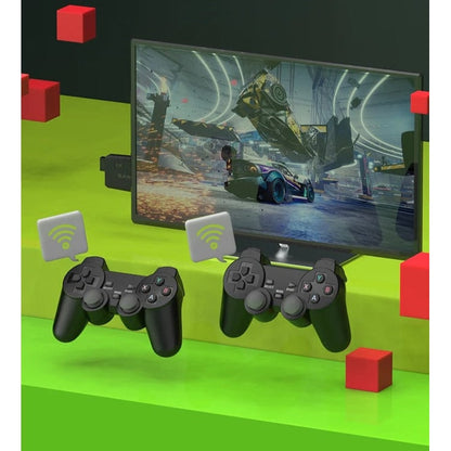 Portable Wireless HDMI Game Stick with Dual Controllers – 20,000+ Classics