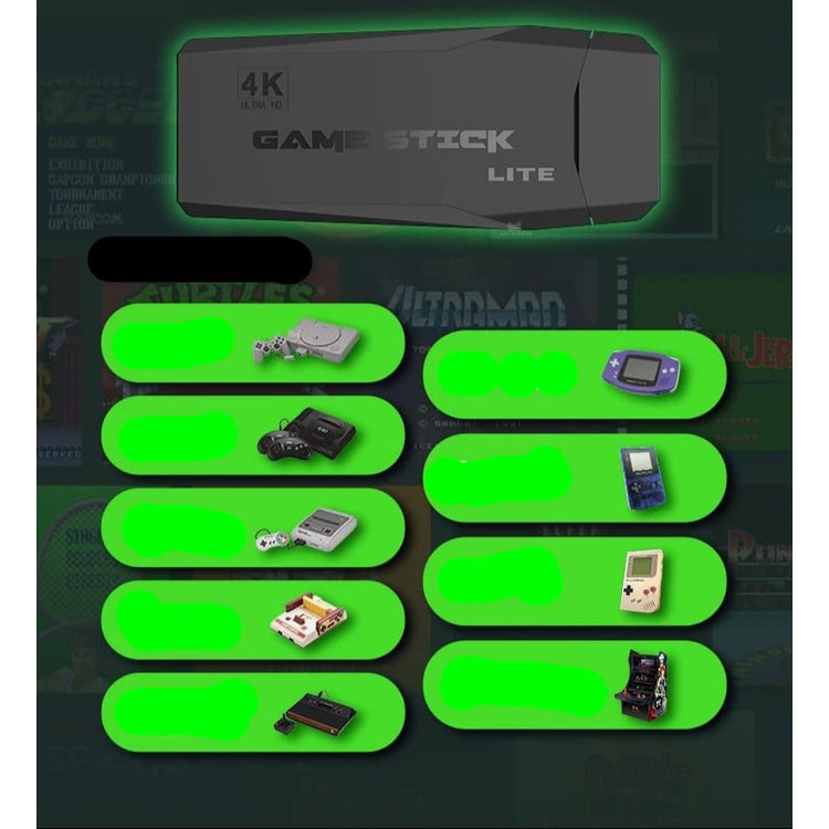 Portable Wireless HDMI Game Stick with Dual Controllers – 20,000+ Classics