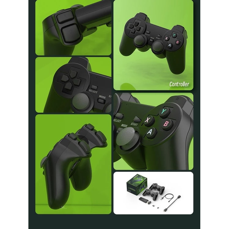 Portable Wireless HDMI Game Stick with Dual Controllers – 20,000+ Classics