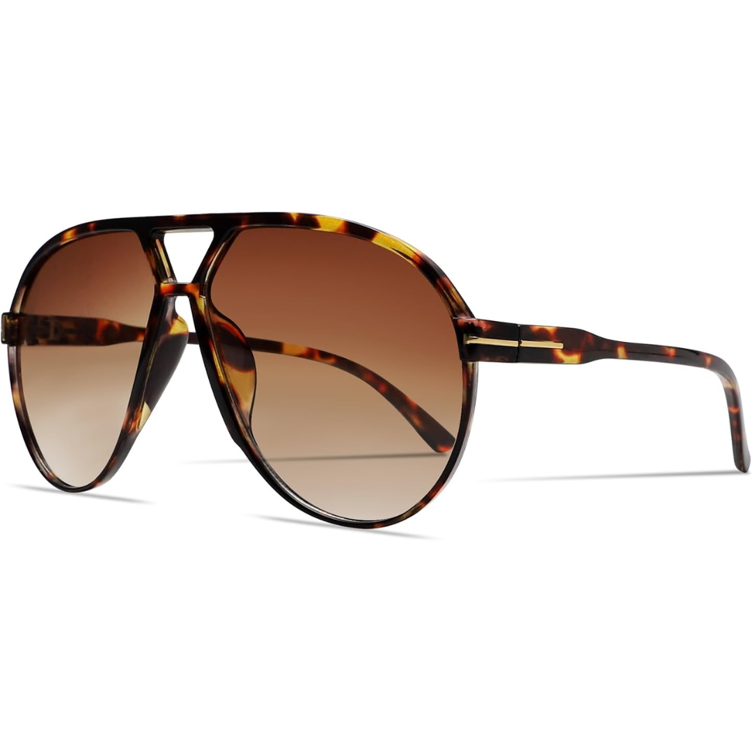 Retro Oversized UV400 Aviator Sunglasses